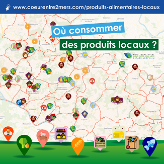Carte de producteurs coeur Entre deux Mers